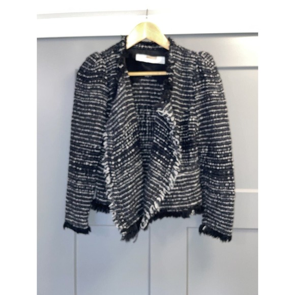 IRO Diana Tweed Jacket Subtle Frye Under Left Armpit. See Photo Size 36 US8 - Picture 4 of 9